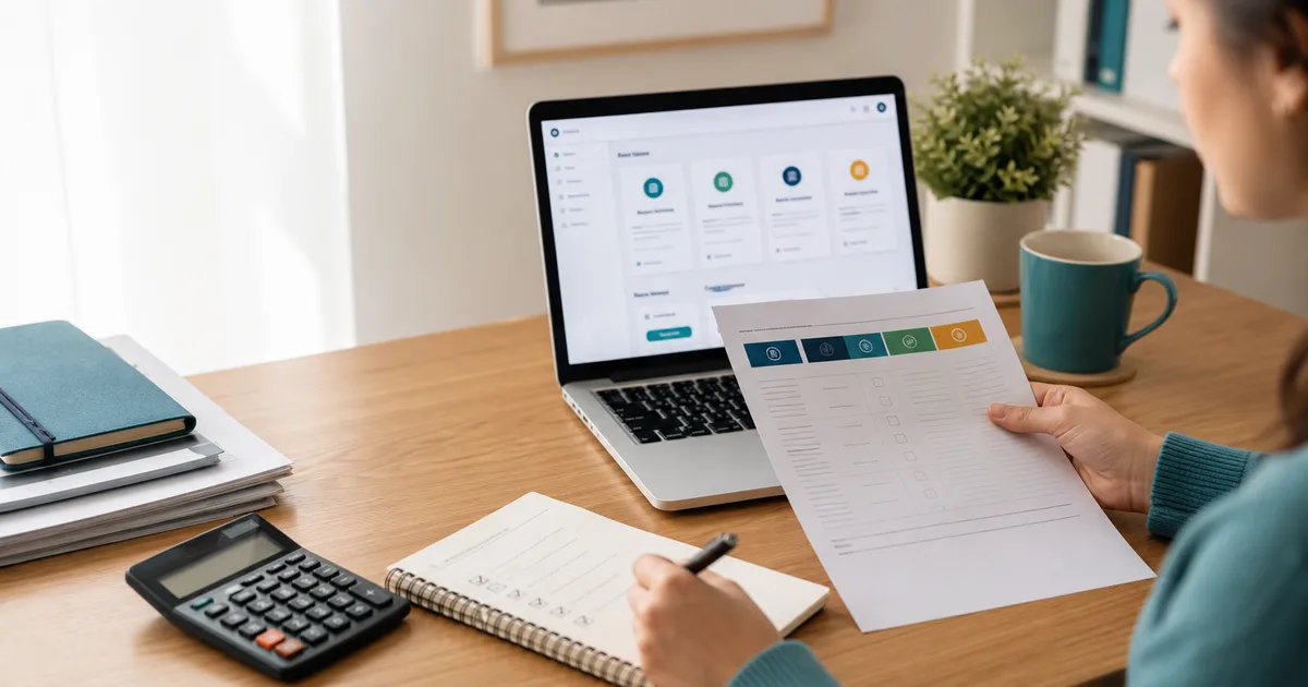 Checklist de máster online oficial con documentos comparativos